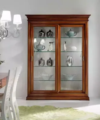 Produktbild von Klassische Schränke Vitrinen Wohnzimmer Möbel Luxus Schrank Vitrine Glas