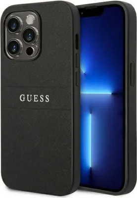Obrázek produktu pro Guess Guhcp14Lpsasbbk Iphone 14 Pro 6.1 Black/Black Saffiano Strap