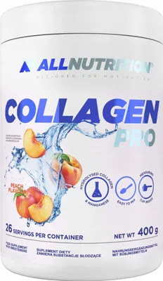 Produktbild von ALLNUTRITION Collagen Pro 400g Pfirsich Kollagen Collagen Haut Haare Hyaluronsäure