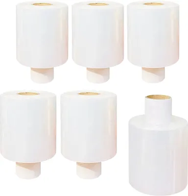 Produktbild von ARLI 6x Stretchfolie Mini 100 mm x 150 m - 20 my Transparent Hand Stretch Folie Handstretchfolie