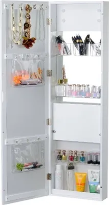 Image de Casa Padrino Luxe Coiffeuse avec porte miroir Blanc 36 x 12 x H. 121 cm - Meubles de Luxe
