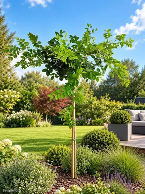 Produktbild von Caragana arborescens 'Pendula' Hänge-Erbsenstrauch Hochstamm 125 - 150 cm