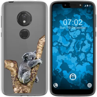 Produktbild von PhoneNatic Case kompatibel mit Motorola Moto G7 Play Silikon-Hülle Vektor Tiere Koala M9