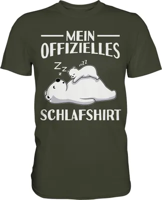 Produktbild von Offizielles Schlafshirt Nachthemd Schlafanzug Pyjama Eisbären T-Shirt – Urban Khaki / XL