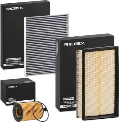 Produktbild von RIDEX Filterset Inspektionspaket Filtersatz für VW Transporter V Bus (7HB, 7HJ, 7EB, 7EJ, 7EF, 7EG, 7HF, 7EC) Multivan V Transporter V Kastenwagen