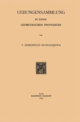 Image de Uebungensammlung zu einer Geometrischen Propädeuse