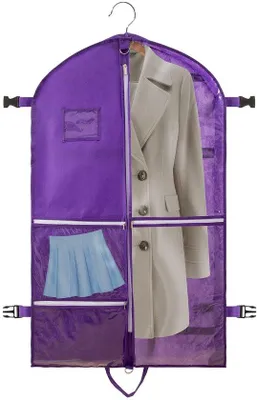 Produktbild von Reise-Kleiderhülle, aufklappbar, 4 Taschen, mit Griff und Verschluss, für Anzüge und Kleider