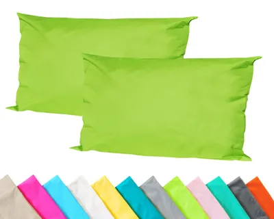 Produktbild von JACK 2er Set Outdoor Kissenhülle Kissenbezug 30x50cm Wasserfest Sitzkissen Lounge Kissen Garten Stuhl Lotus Effekt, Farbe:Grün