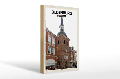 Produktbild von Holzschild Städte Oldenburg Lappan Architektur 20x30cm
