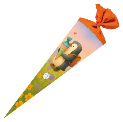 Produktbild von Nestler Schultüte Pinguins Zuckertüte 70cm mit Filzverschluss