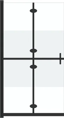 Produktbild von vidaXL Faltbare begehbare Duschwand Halbmattiertes ESG-Glas 110x190 cm