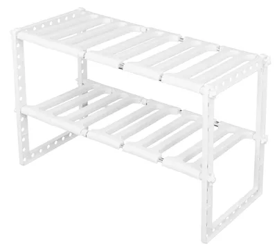 Produktbild von 2-stufiges Waschbeckenregal, Schrank-Organizer, Aufbewahrung, Teleskopregal, Küche, Badezimmer, Halter