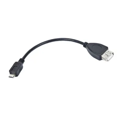 Zdjęcie produktu dla LANBERG USB Micro(M)->USB-A(F) 2.0 Kabel 0,15m OTG sw OEM