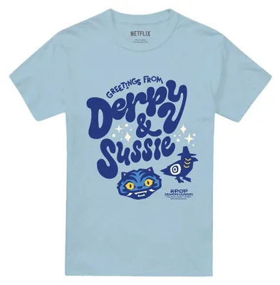 Imagen del producto de Camiseta para hombre/mujer, diseño uni, "K-Pop Demon Hunters", modelo TV42624 (talla S), color azul claro