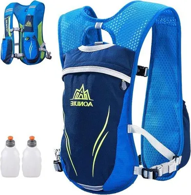 Image de Sac à dos de randonnée Famanu, 55 litres - ultra-léger, bleu, avec système d'hydratation