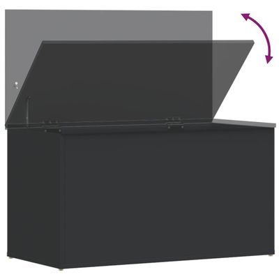 vidaXL Aufbewahrungstruhe Schwarz 84x42x46 cm Holzwerkstoff