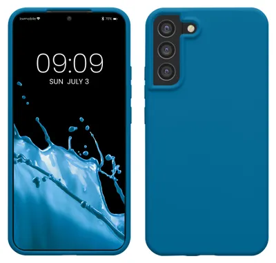 Produktbild von kwmobile Handyhülle für Samsung Galaxy S22 Plus Hülle - Case Silikon - Kabelloses Laden - Schutzhülle Cover in Blue Reef