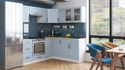 Obrázek produktu pro Rohová kuchyňská linka ROTIZA CHOCO - Denim