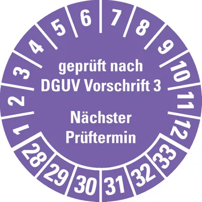 Produktbild von Dreifke® Prüfplakette  nach DGUV Vorschrift 3 Nächster Prüftermin, 28-...