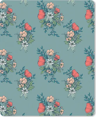 Produktbild von MuchoWow® Mauspad Mousepad Blumenstrauß - Muster - Blumen - Mohn 30x40 cm - Mousepads - Maus Mat - Pad - Mausunterlage - Mausmatten