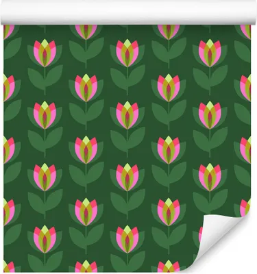 Produktbild von 10m VLIES TAPETE Rolle Blumen Tulpen Blätter Natur Pflanzen XXL