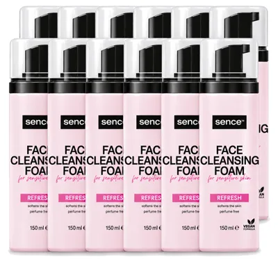 Produktbild von 12 x Sence Gesichtsschaum für empfindliche Haut - 150 ml - Vorteilspackung - 12 Stücke