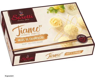 Produktbild von Sarotti Tiamo Feinste Trüffel Marc de Champagne 125g