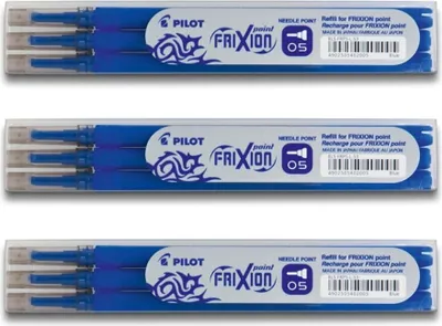 Produktbild von Pilot Frixion Point Ersatzminen 0.5 blau - 9er-Set