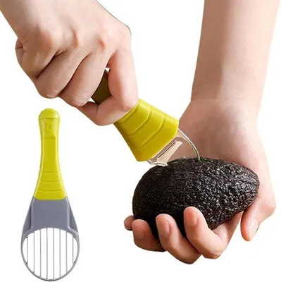 Obrázek produktu pro Nůž na avokádo, multifunkční kuchyňský nástroj s pohodlnou rukojetí, ruční nástroj na krájení a vydlabávání