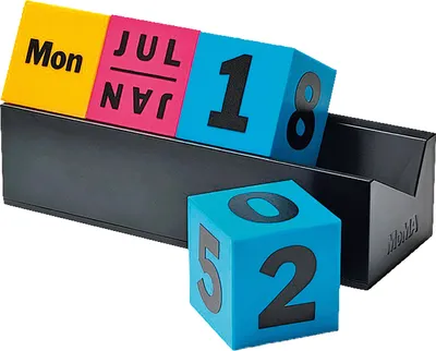 Produktbild von MoMA Ewiger Kalender Cubes CYMK, Bunt, One Size