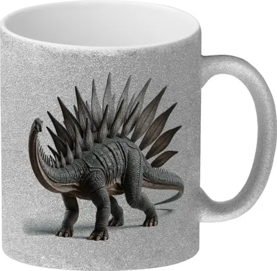 Produktbild von Stegosaurus Glitzer-Kaffeebecher