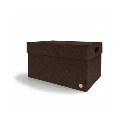 Produktbild von Aufbewahrungsbox CLASSIC Filz 56 x 40 x 30 cm mit Deckel in dunkelbraun meliert