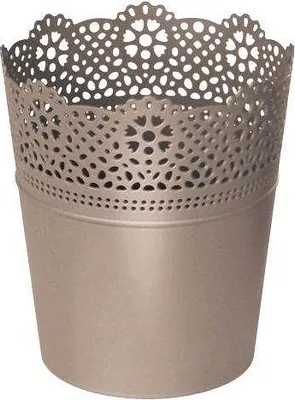 Zdjęcie produktu dla Doniczka z koronką LACE 11,2 cm - Kolor: mokka