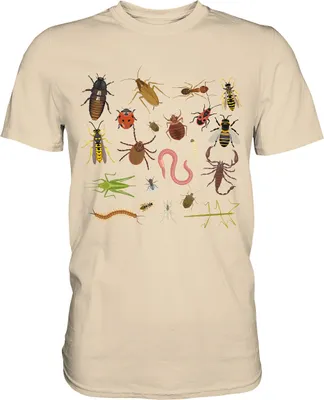 Produktbild von Insektenarten Biologie Entomologie T-Shirt – Sand / XXL