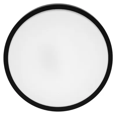 Image de Plafonnier LED rond Ecolite, 12 W, 1 200 lm, 4 000 K, indice de protection IP44, bord noir, W3090-12W/CR