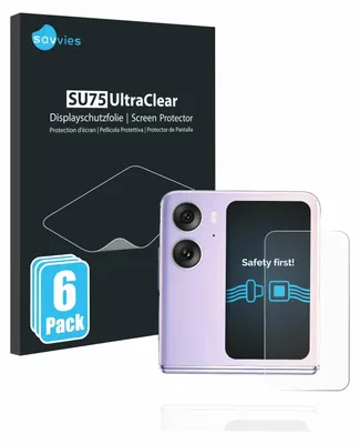 Produktbild von 6x Für Oppo Find N2 Flip (Hinteres Display) Schutzfolie Savvies Displayschutz Display Schutz Folie Klar Transparent