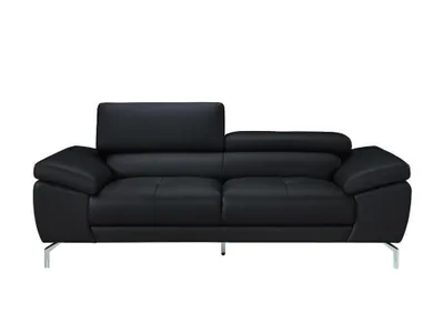 Produktbild von Ledersofa 3-Sitzer - Schwarz - GRETEL