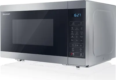Image de Sharp Home Appliances YC-MG81E-S - Plan de travail - Gril micro-ondes - 28 l - 900 W - Contact - Noir - Gris