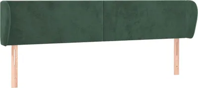Produktbild von vidaXL Kopfteil mit Ohren Dunkelgrün 183x23x78/88 cm Samt