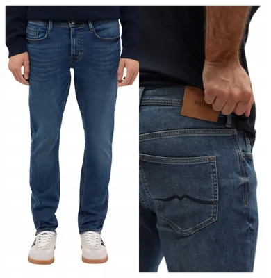 Produktbild von Mustang | Oregon Slim Herrenjeans, blauer Denim, W33 L32