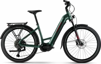 Zdjęcie produktu dla Haibike TREKKING 5 oliwkowo-czerwony z połyskiem 27,5" 720 Wh Wave – elektryczny rower turystyczny w kolorze ciemnozielonym