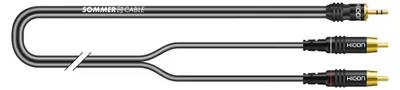 Productafbeelding van Stereo-splitsnoer SC-Onyx, 1 x 0,25 mm² | Mini-jack / RCA, HICON | 1,00 meter | zwart