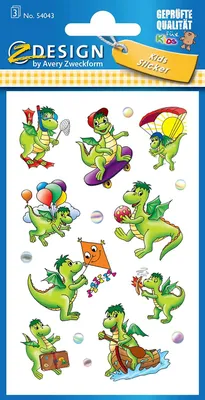 Produktbild von Zweckform Schmucketikett kleiner Drache 54043 Papier