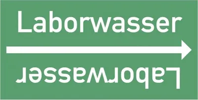 Produktbild von Dreifke® Rohrleitungsband Laborwasser, DIN 2403, ab Ø 15mm, grün/weiß, 33m/Rolle