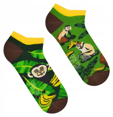 Produktbild von Spox Sox Affen Bananen Sneakersocken buntfarbig