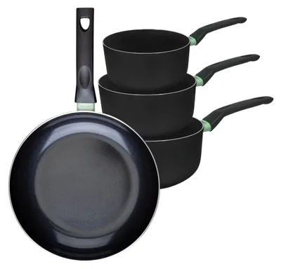 Image de Ensemble de 1 poêle de 28 cm et 3 casseroles 16, 18 et 20 cm Fackelmann Brandao