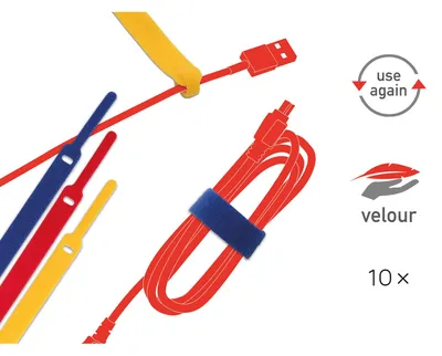 Produktbild von Label-the-cable LTC BASIC, Synthetisch, Mehrfarbig, 170 mm, 16 mm, 3 mm, 10 Stück(e)