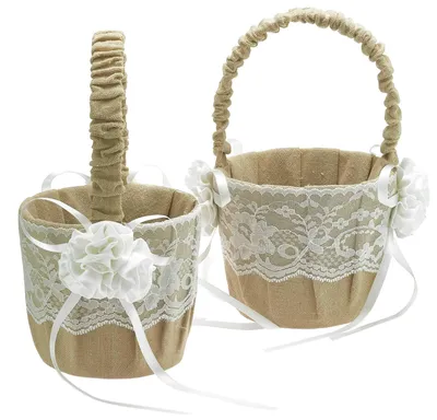 2er-Set Jute Blumenkörbchen 17x26x13 cm