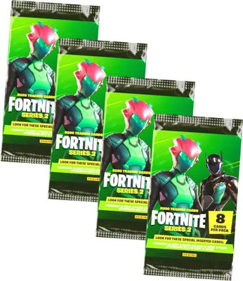 Produktbild von Panini Fortnite Karten Hobby Serie 2 (2020/2021) - Fortnite Trading Cards Sammelkarten - 4 Booster