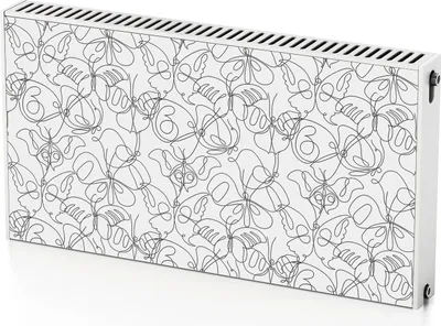 Produktbild von Schmetterlinge – Magnetische Heizkörperabdeckung – 110x60 cm – Magnet Heizkörperabdeckung – 3D Würfel – Heizkörperverkleidung – Magnetische Wandverkleidung – Wetterfest